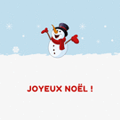 Bonhomme de neige joyeux pour un No&euml;l magique
